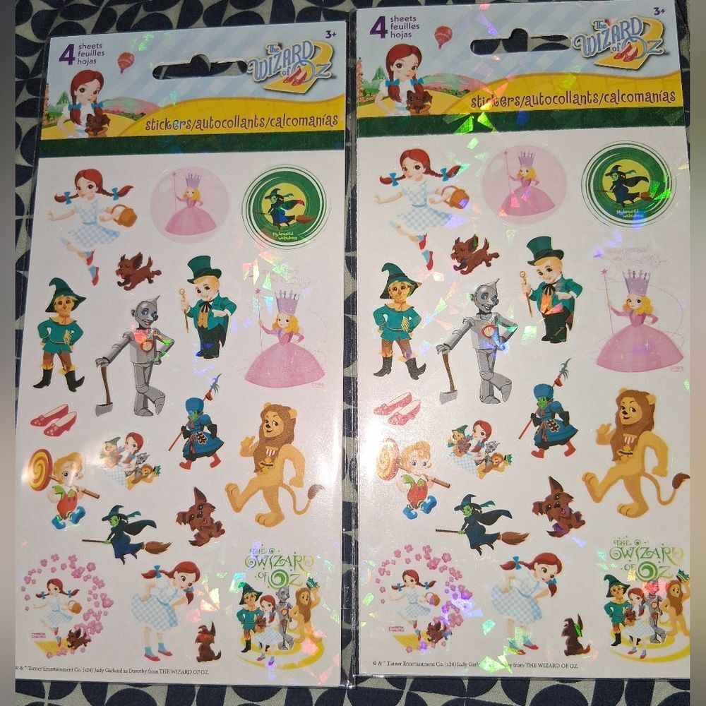 Set Of 2 New Wizard Of Oz Sticker Sets